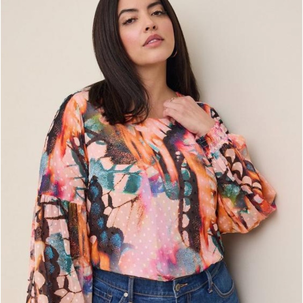 Torrid 2x chiffon blouse - Picture 1 of 10